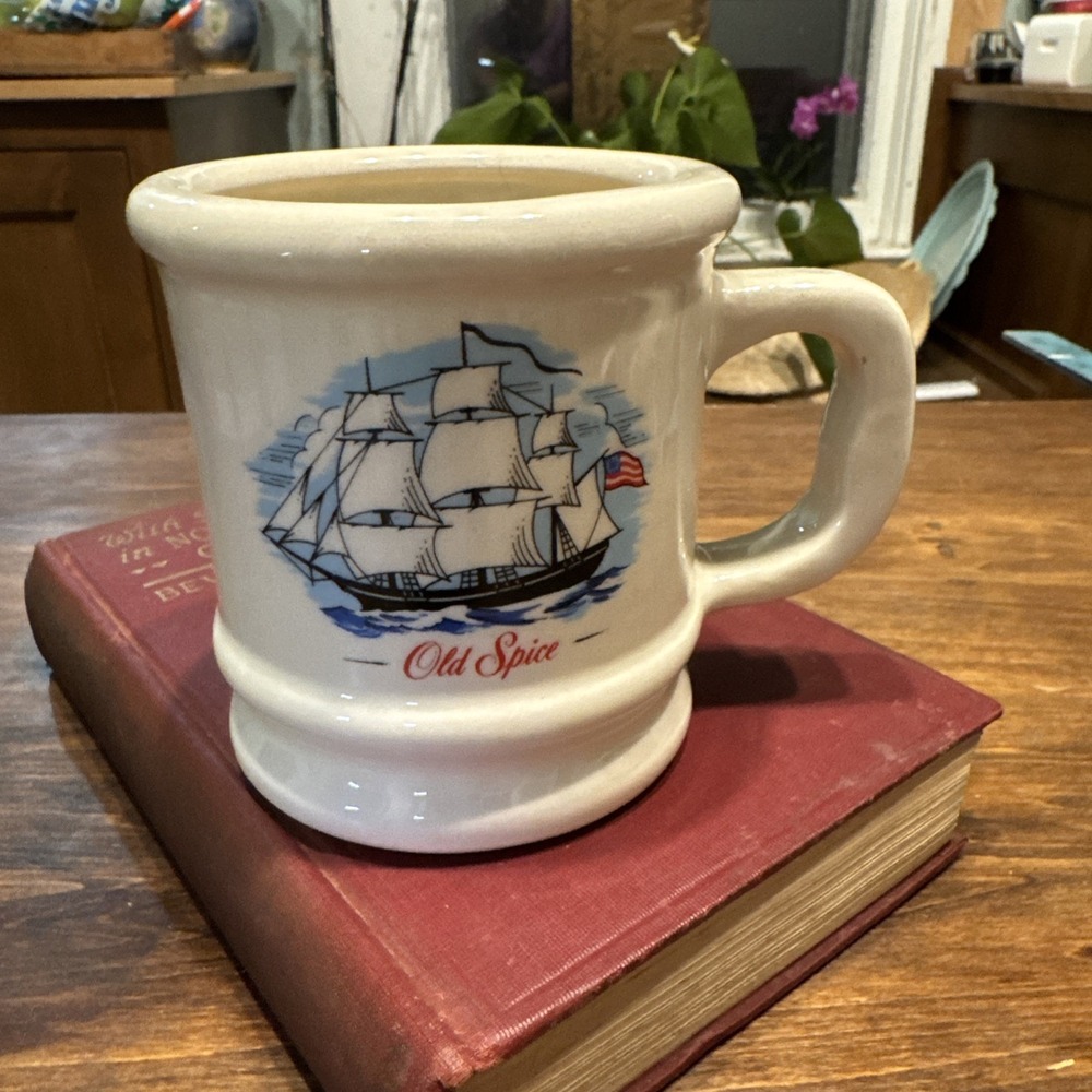 Old Spice Shaving Coffee Mug Vintage
